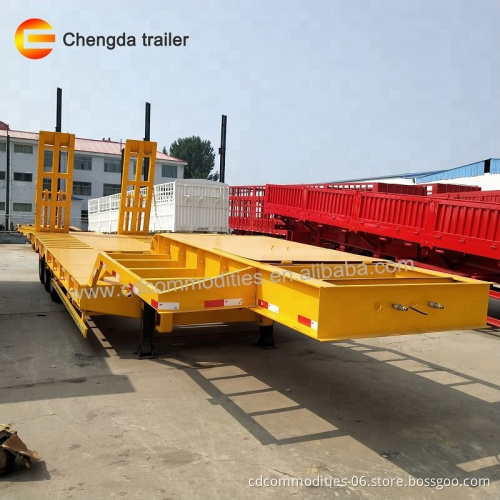 New Best-selling New 3 Axle 60 Ton Lowbed Semi Trailer